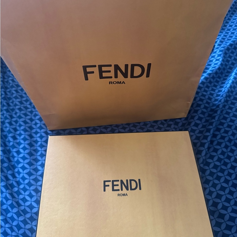 Fendi Gold Gift Box and Bag